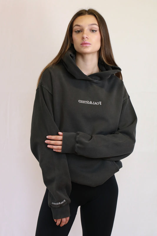 Oversized Faded Charcoal hoodie